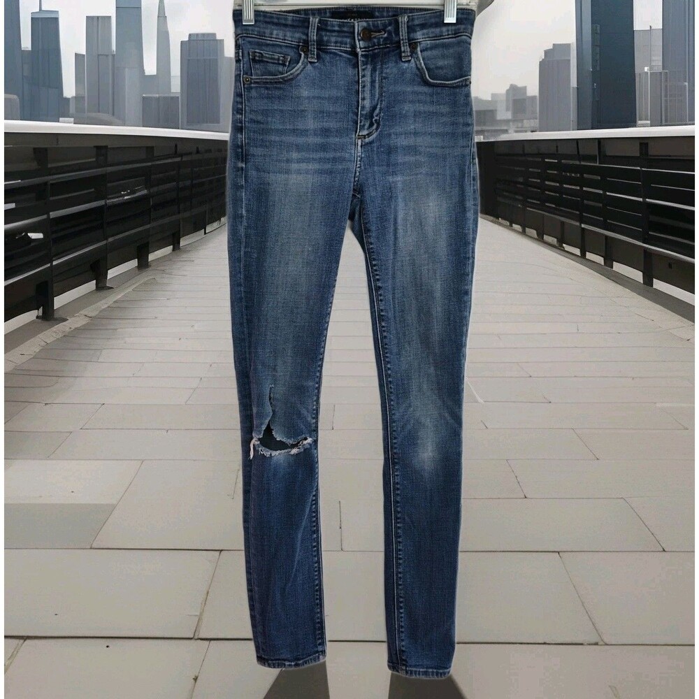 Lucky Brand Bridgette‎ Skinny Women's Ankle Jeans, Size 00/24, Distressed, Blue